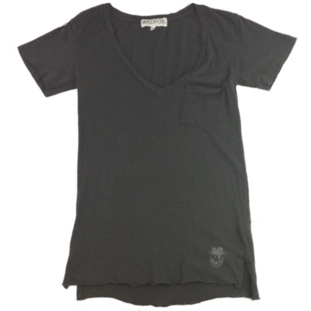 WILDFOX | V NECK BREAST POCKET TEE
